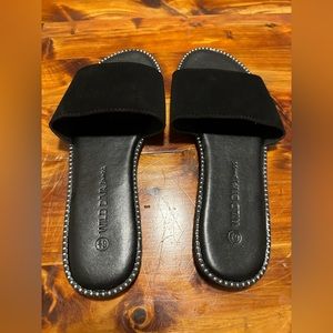 Caspian Studded Slip on Sandal - Vici - Black - 6.5